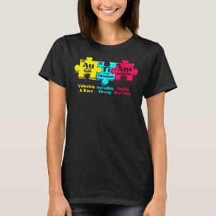 T-shirt Mois sensibilisation sur l'autisme Puzzles Pièce c