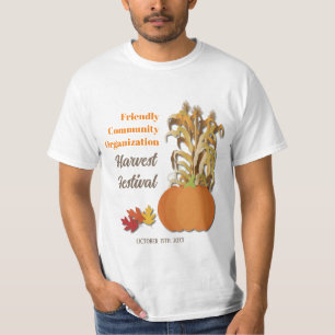 T-shirt Moisson Citrouille Corn Stalks Automne automne