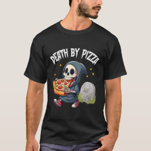 T-shirt Moissonneur sinistre mangeant une pizza mort par l