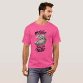 T-shirt Moister Drôle Qu'Un Oyster Moist Dit Fruits De Mer (Devant entier)