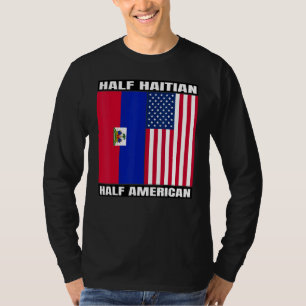 T-shirt Moitié américain moitié haïtien patrimoine et raci