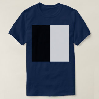 T-shirt moitié blanc moitié noir, moitié noir moitié blanc