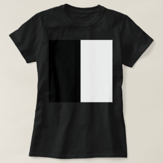 T-shirt moitié blanc noir moitié noir moitié noir blanc