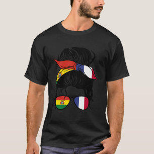 T-shirt Moitié Bolivienne Moitié Français Mélange Bolivie