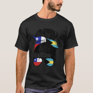 T-shirt Moitié Chilienne Mélange Bahaméen Chili Et Bahamas