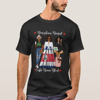T-shirt Moitié costaricien Moitié brésilien Élevé au Costa