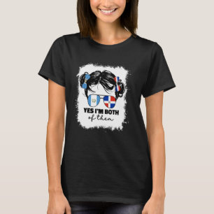 T-shirt Moitié dominicain et guatémaltèque Drapeau du Guat