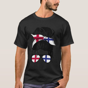 T-shirt Moitié Finlandais Mélange Anglais Angleterre Et Fi
