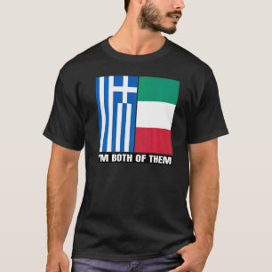 T-shirt moitié grecque moitié italienne patrimoine italien