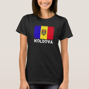 T-shirt Moldavie Drapeau Soutien Populations Moldaves Femm
