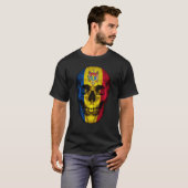 T-shirt Moldova Flag Skull Moldovan Roots Proud Patriotic (Devant entier)