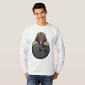 T-shirt Mole à Bowling avec Bowling balle (Devant entier)