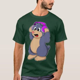 T-shirt Mole à la musique avec casque