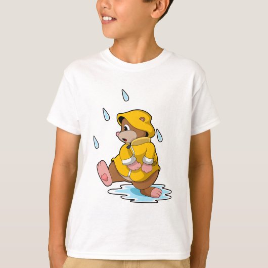 T-shirt Mole à la pluie avec Raindrops (Devant)