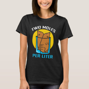 T-shirt Mole à nez étoilé Funny Deux Mole par litre en ver