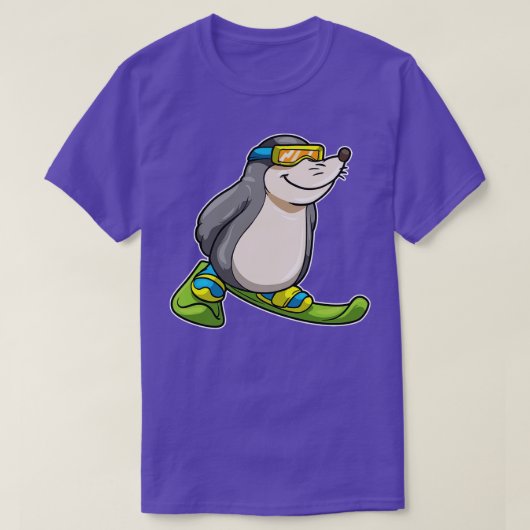 T-shirt Mole as Skier avec Skis (Design devant)