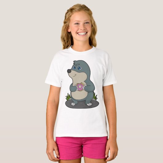 T-shirt Mole avec Donut (Devant entier)