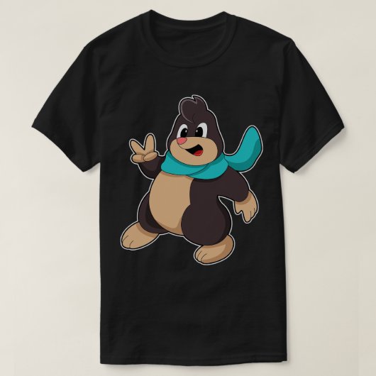 T-shirt Mole avec Écharpe (Design devant)