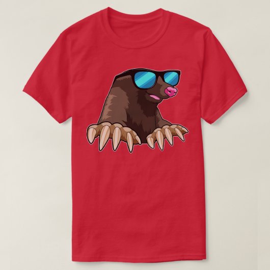T-shirt Mole avec lunettes de soleil 2 (Design devant)