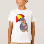T-shirt Mole avec parapluie (Devant)