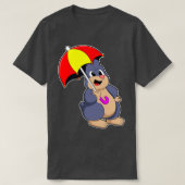 T-shirt Mole avec parapluie 2 (Design devant)