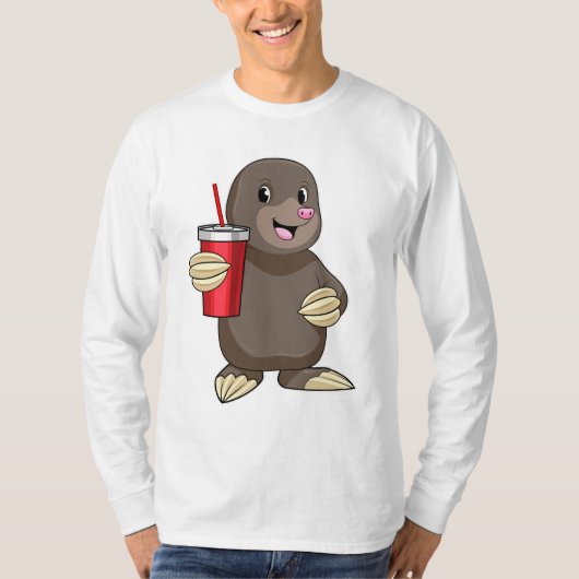 T-shirt Mole avec tasse à boire (Devant)