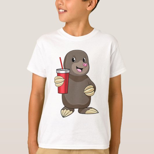 T-shirt Mole avec tasse à boire (Devant)