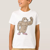 T-shirt Mole comme Bodybuilder avec de grands Muscles (Devant)