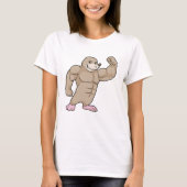 T-shirt Mole comme Bodybuilder avec de grands Muscles (Devant)