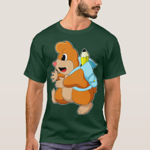 T-shirt Mole comme étudiant avec sac à dos