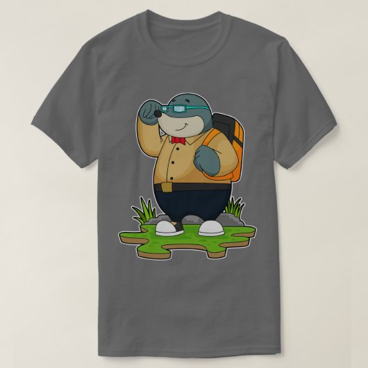 T-shirt Mole comme randonneur avec sac à dos (Design devant)