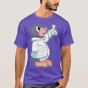 T-shirt Mole comme scientifique avec tube d'essai