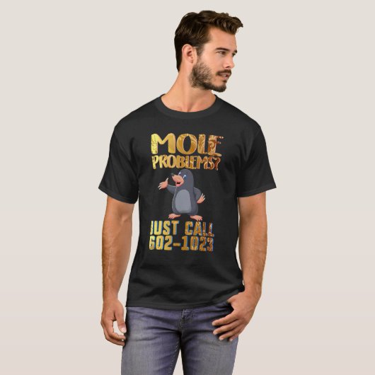 T-shirt Mole Day Mighty Mole Hunter Cute Professional Hunt (Devant entier)