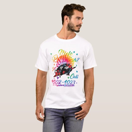 T-shirt Mole Day Mole Problems Il suffit d'appeler Avogadr (Devant entier)