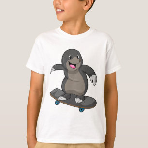 T-shirt Mole en skate avec skateboard