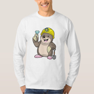 T-shirt Mole en tant que mineur avec lunette et diamant