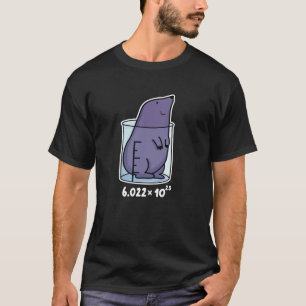 T-shirt Mole Equation Funny Mole Dans Un Jeu De Bécher Dar
