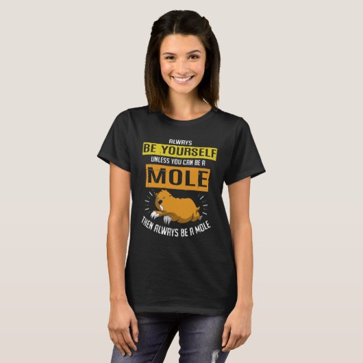 T-shirt Mole Funny à nez étoilé Soyez toujours vous-même M (Devant entier)
