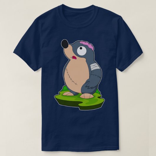 T-shirt Mole Halloween Zombie (Design devant)