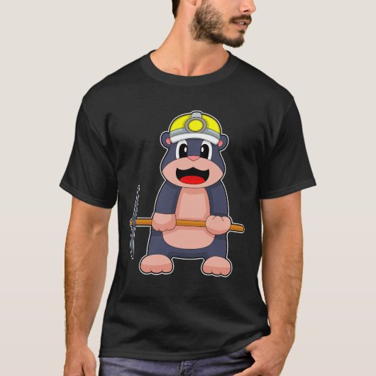 T-shirt Mole Miner Pickaxe Mines (Devant)