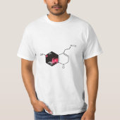 T-shirt molécule chimique avec vue spatiale (Devant)