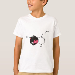 T-shirt molécule chimique avec vue spatiale