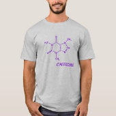 T-Shirt Molécule de Caféine Violette (Devant)