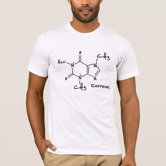 T-shirt Molécule de Caffiene (constitution chimique) (Devant)