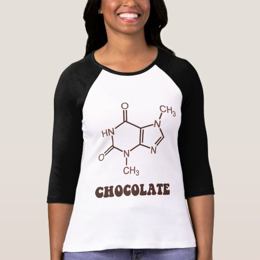 T-shirt Molécule scientifique de théobromine d'élément de (Devant)