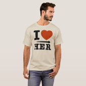 T-shirt Moleton « I Heart Her " (Devant entier)