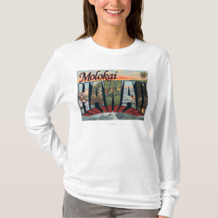 T-shirt Molokai, Hawaï - grandes scènes de lettre