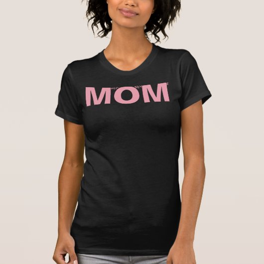 T-shirt MOM (doit m'obéir) rose (Devant)