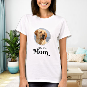T-shirt MOM du Labrador Photo personnalisée de chien de ch