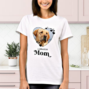 T-shirt MOM du Labrador Photo personnalisée pour animal de